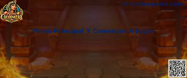 Referencia visual del menú principal para comenzar a jugar Reina Cleopatra